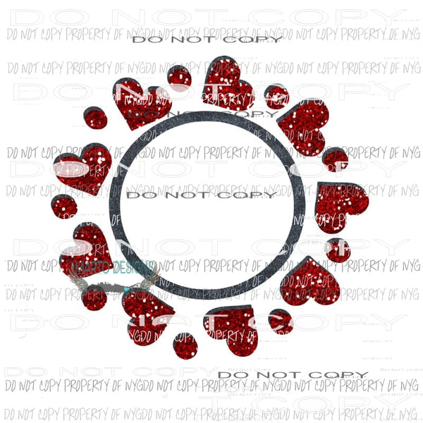 Heart Monogram 1 Sublimation transfers Heat Transfer