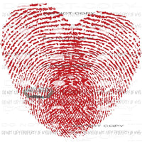 Heart thumb print Sublimation transfers Heat Transfer