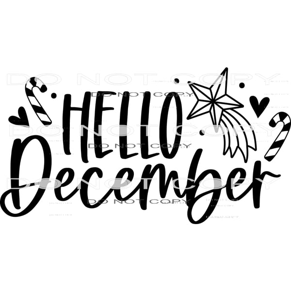 Hello December #7921 Sublimation transfers - Heat Transfer