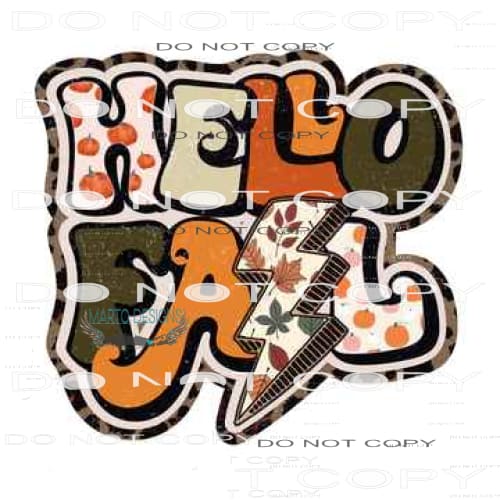 Hello Fall #6119 Sublimation transfers - Heat Transfer