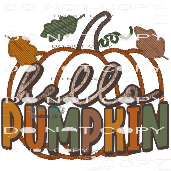 Hello Pumpkin #6952 Sublimation transfers - Heat Transfer