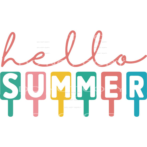 Hello Summer #5074 Sublimation transfers - Heat Transfer