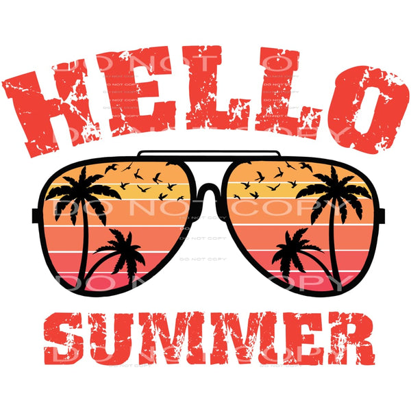 Hello Summer #5252 Sublimation transfers - Heat Transfer