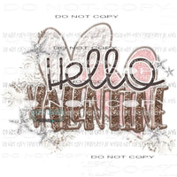 Hello Valentine 1 - Valentines Day Love Valentine Sublimation transfers Heat Transfer