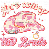 Here Comes Bride #6412 Sublimation transfers - Heat Transfer