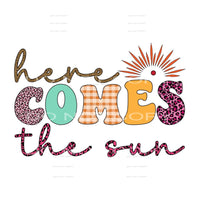 Here comes The Sun #5242 Sublimation transfers - Heat