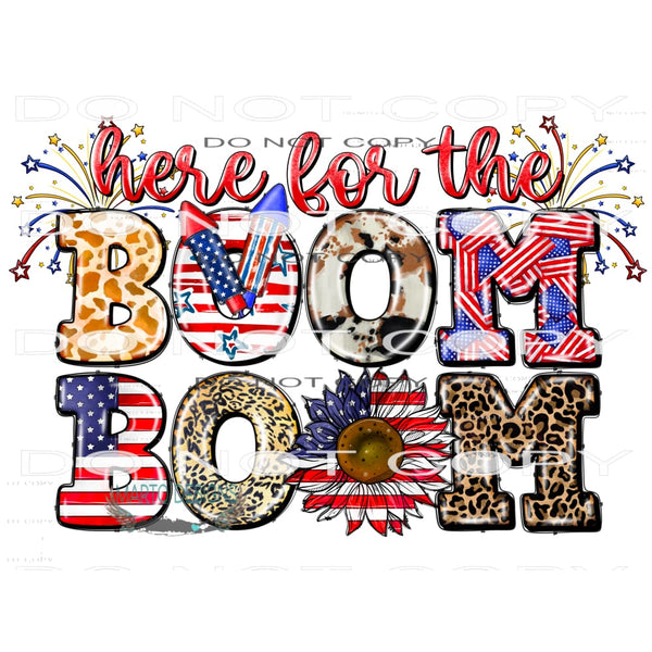 Here For The Boom Boom #10868 Sublimation transfer - Heat