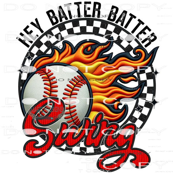 Hey Batter Swing #10290 Sublimation transfers - Heat