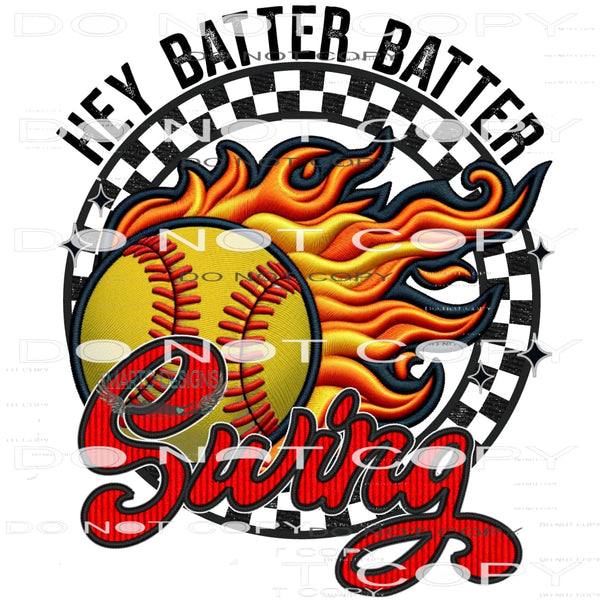 Hey Batter Swing #10298 Sublimation transfers - Heat