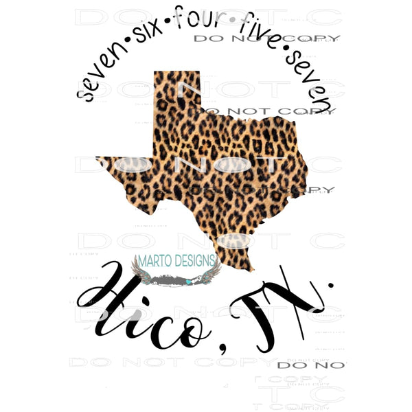 Hico texas zip code custom Sublimation transfers - Heat