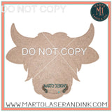 Highland Cow # 009 Wood Laser Blank | DIY Craft Cutout