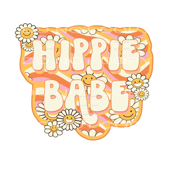 Hippy Babe #4737 Sublimation transfers - Heat Transfer