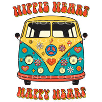 Hippy Heart Happy Heart #4703 Sublimation transfers - Heat