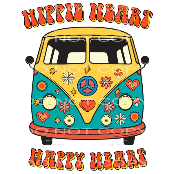 Hippy Heart Happy Heart #4703 Sublimation transfers - Heat