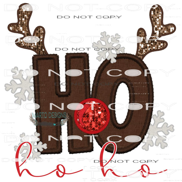 Ho Ho Ho #7461 Sublimation transfers - Heat Transfer Graphic