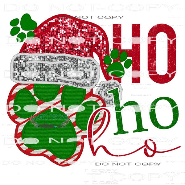 Ho Ho Ho #7464 Sublimation transfers - Heat Transfer Graphic