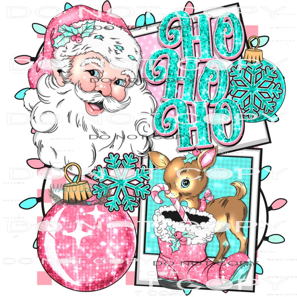Ho Ho Ho #7517 Sublimation transfers - Heat Transfer Graphic