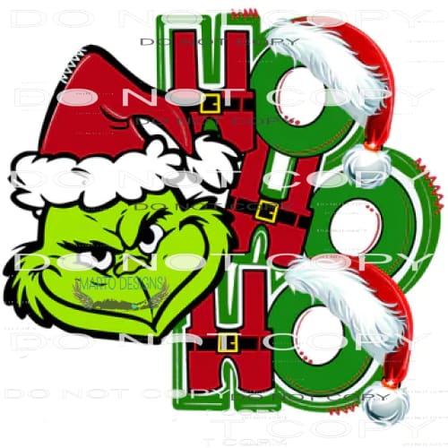 Ho Ho Ho #7694 Sublimation transfer - Heat Transfer Graphic