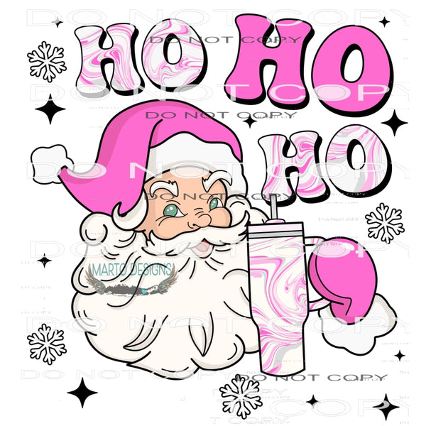 Ho Ho Ho #7719 Sublimation transfer - Heat Transfer Graphic