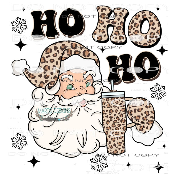 Ho Ho Ho #7720 Sublimation transfer - Heat Transfer Graphic