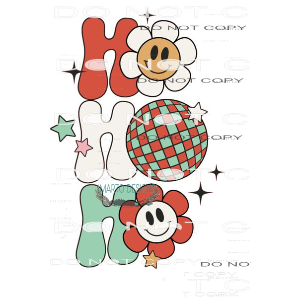 Ho Ho Ho #7877 Sublimation transfers - Heat Transfer Graphic