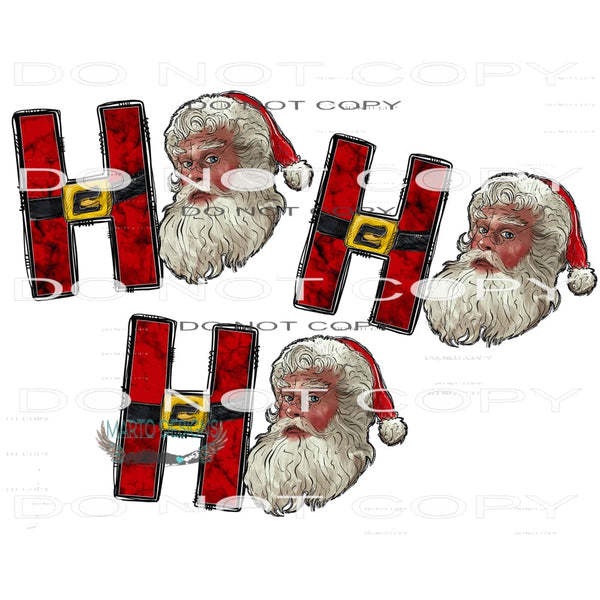 Ho Ho Ho #8080 Sublimation transfers - Heat Transfer Graphic