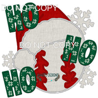 Ho Ho Ho Baseball #8358 Sublimation transfers - Heat