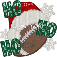 Ho Ho Ho Football #8355 Sublimation transfers - Heat