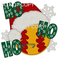 Ho Ho Ho Softball #8353 Sublimation transfers - Heat