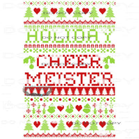 Holiday Cheer Meister #8341 Sublimation transfers - Heat
