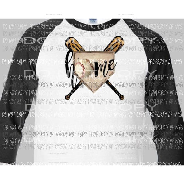 Home baseball with home plate sublimation transfer Heat Transfer