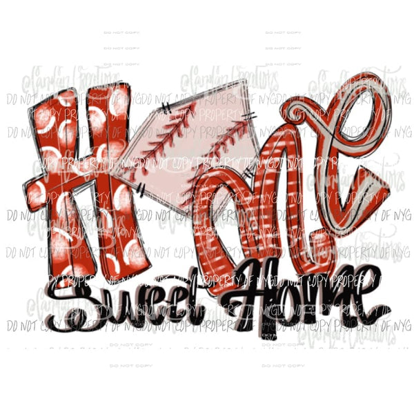 Home sweet home baseball 4 Sublimation transfers Heat Transfer