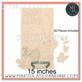 Hoppy Easter Door Hanger # 005 Wood Laser Blank | DIY Craft