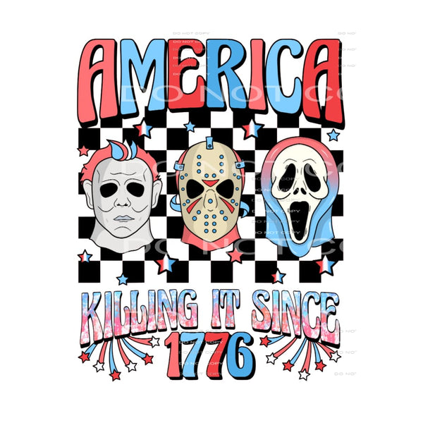 Horror 4th Of July america #4588 Sublimation transfers -