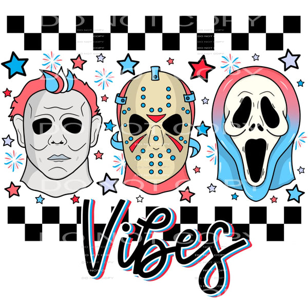 Horror 4th Of July Vibes #4623 Sublimation transfers - Heat
