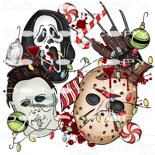 Horror Christmas #7399 Sublimation transfers - Heat Transfer
