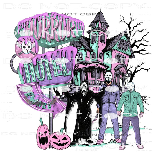 Horror Hotel #6607 Sublimation transfers - Heat Transfer