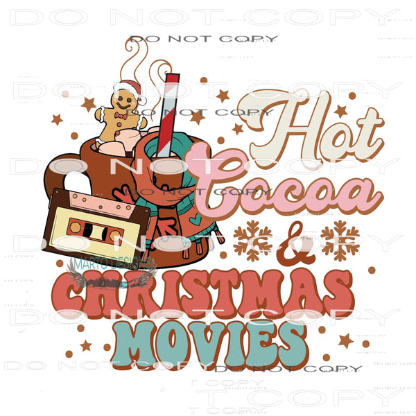 Hot Coco and Christmas Movies #7125 Sublimation transfers -