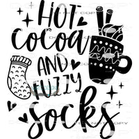 Hot Cocoa And Fuzzy Socks #7962 Sublimation transfers - Heat