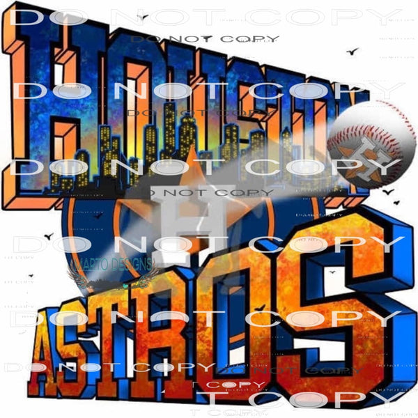 Houston Astros #7867 Sublimation transfers - Heat Transfer