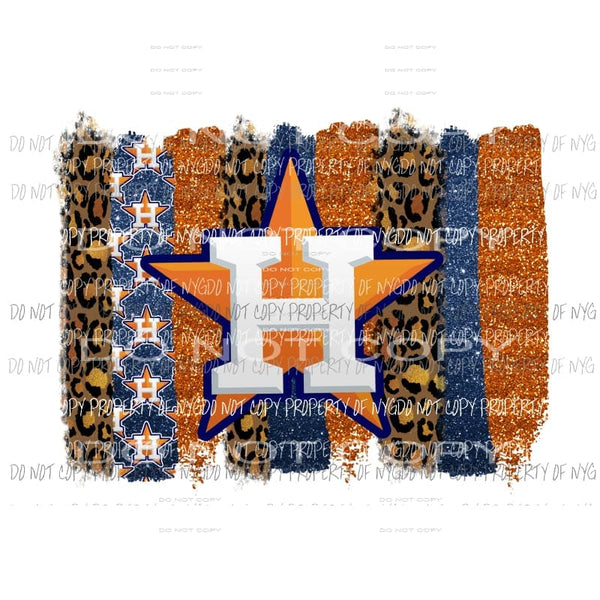 Houston Astros Paint Pallet # 4 Sublimation transfers Heat Transfer