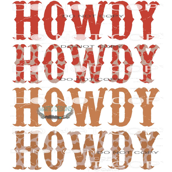 Howdy #6407 Sublimation transfers - Heat Transfer Graphic