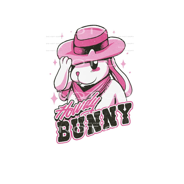 Howdy Bunny #4812 Sublimation transfers - Heat Transfer