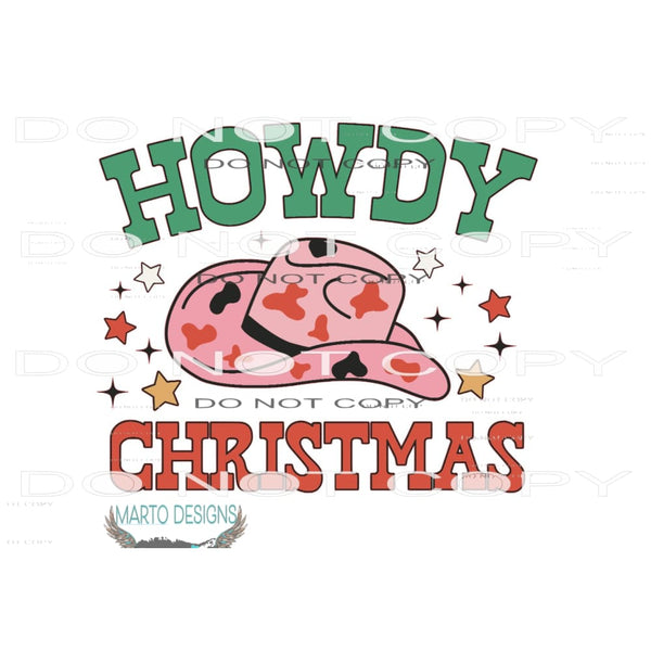 Howdy Christmas #7879 Sublimation transfers - Heat Transfer