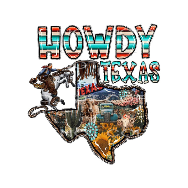 Howdy Texas # 695 Sublimation transfers - Heat Transfer