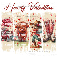 Howdy Valentine #11207 Sublimation transfer - Heat Transfer