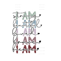 I am beautiful # 970 - Heat Transfer Graphic Tee - women’s