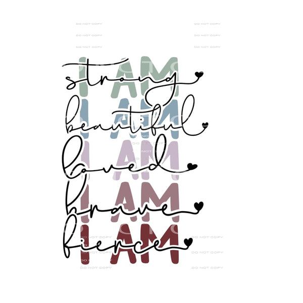 I am beautiful # 970 - Heat Transfer Graphic Tee - women’s
