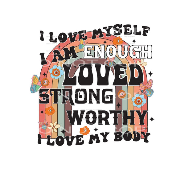 I Am Enough #4769 Sublimation transfers - Heat Transfer