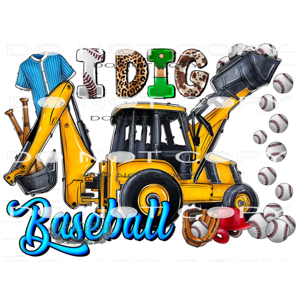 Dig Baseball martodesigns - # office use only Sublimation transfers